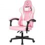 Кресло VB_Echair Easy Game-907 LT PU экокожа розовый/белый, пластик