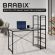 Стол на металлокаркасе BRABIX "LOFT CD-005", 1200х520х1200 мм, 3 полки, цвет дуб антик, 641222