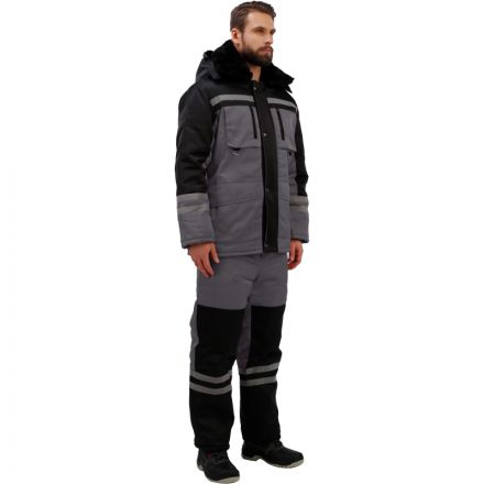 Костюм рабочий зимний муж з03-КПК сер/черн (р.68-70) 170-176 Костюм рабочий зимний муж з03-КПК сер/черн (р.68-70) 170-176