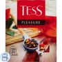 Чай Tess Pleasure черный с шиповником и яблоком 100 пакетиков