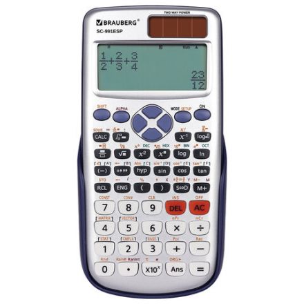Калькулятор инженерный BRAUBERG SC-991ESP (165х84 мм), 417 функций,10+2 разрядов, двойное питание, 273997 Калькулятор инженерный BRAUBERG SC-991ESP (165х84 мм), 417 функций,10+2 разрядов, двойное питание, 273997