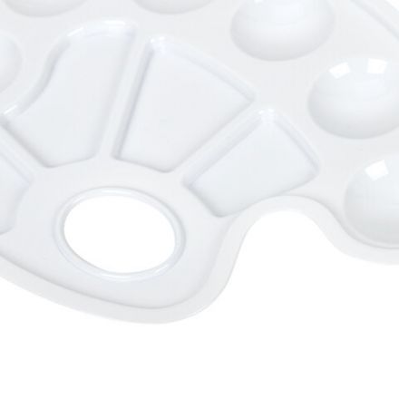 Палитра для рисования ЮНЛАНДИЯ белая, овальная, 6 ячеек для красок и 4 для смешивания, европодвес, 227806 Палитра для рисования ЮНЛАНДИЯ белая, овальная, 6 ячеек для красок и 4 для смешивания, европодвес, 227806