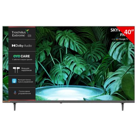 Телевизор SKYWORTH 40E55G, 40" (102 см), 1920x1080, LED, FULL HD, 16:9, Google TV, Wi-Fi, 60 Гц, черный Телевизор SKYWORTH 40E55G, 40" (102 см), 1920x1080, LED, FULL HD, 16:9, Google TV, Wi-Fi, 60 Гц, черный