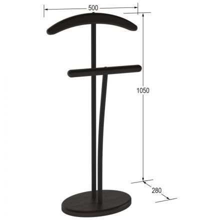 Вешалка KF_костюмная Напольная венге/черный (3453300508)