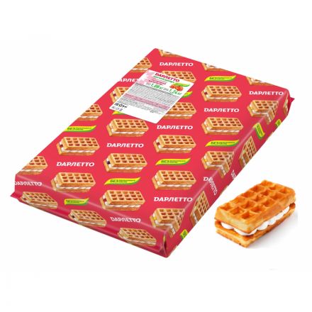 Вафли Дарлетто мягкие со взбитыми сливками и карамелью, 1,08кг Вафли Дарлетто мягкие со взбитыми сливками и карамелью, 1,08кг