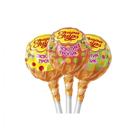 Карамель Chupa Chups ЭКЗОТИК ТРОПИК 12г,100шт/уп АССОРТИ 1488300