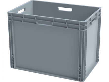 Ящик п/э 600х400х440 cплошной, усиленное дно, цв. серый Ящик п/э 600х400х440 cплошной, усиленное дно, цв. серый