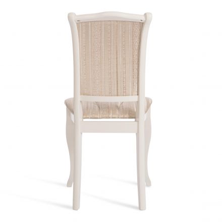 Стул Tetchair Opera ( OP-SC ), дерево гевея, 45х53х97см, ivory white (слоновая кость 2-5), ткань бежевая, рисунок золотистый (180-9 Стул Tetchair Opera ( OP-SC ), дерево гевея, 45х53х97см, ivory white (слоновая кость 2-5), ткань бежевая, рисунок золотистый (180-9