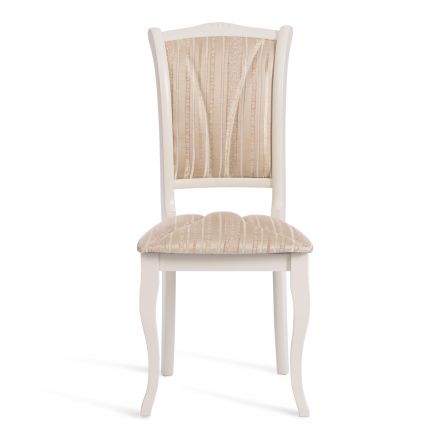 Стул Tetchair Opera ( OP-SC ), дерево гевея, 45х53х97см, ivory white (слоновая кость 2-5), ткань бежевая, рисунок золотистый (180-9 Стул Tetchair Opera ( OP-SC ), дерево гевея, 45х53х97см, ivory white (слоновая кость 2-5), ткань бежевая, рисунок золотистый (180-9