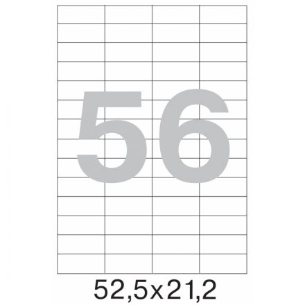 Этикетки самоклеящиеся Promega label (Комус) 52,5х21,2 мм 56 штук на листе белые (100 листов в упаковке)