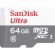 Карта памяти SanDisk Ultra microSDXC UHS-I Cl10, SDSQUNR-064G-GN3MN