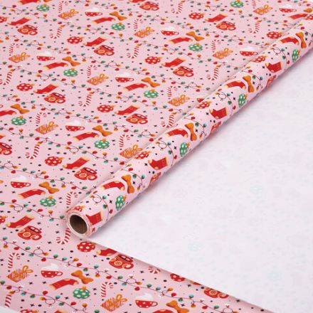 Бумага упаковочная мелованная BIG SIZE новогодняя "Cosy XMAS", 0,7х10 м, ЗОЛОТАЯ СКАЗКА, 592196