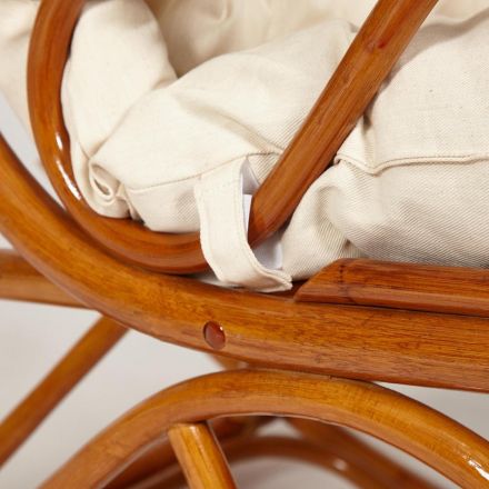 Кресло-качалка MILANO (разборная) / без подушки /, ротанг top quality, 58x136x103 см, Cognac (коньяк)