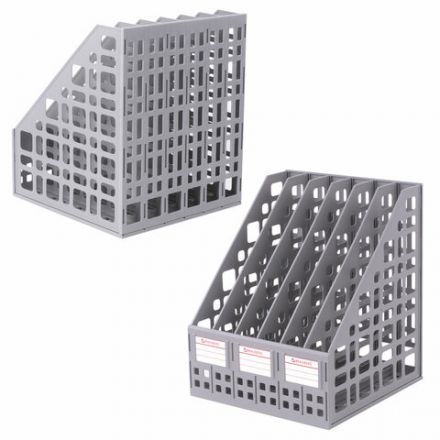Лоток вертикальный для бумаг BRAUBERG "MAXI Plus", 240 мм, 6 отделений, сетчатый, сборный, серый, 237016 Лоток вертикальный для бумаг BRAUBERG "MAXI Plus", 240 мм, 6 отделений, сетчатый, сборный, серый, 237016