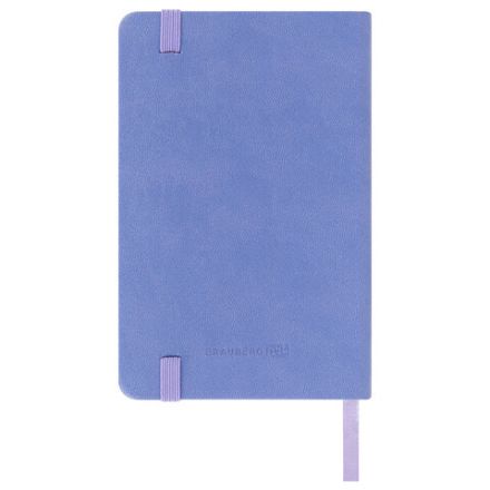 Скетчбук, слоновая кость 140 г/м2 90х140 мм, 80 л., КОЖЗАМ, резинка, BRAUBERG ART CLASSIC, пастель сиреневый, 116875