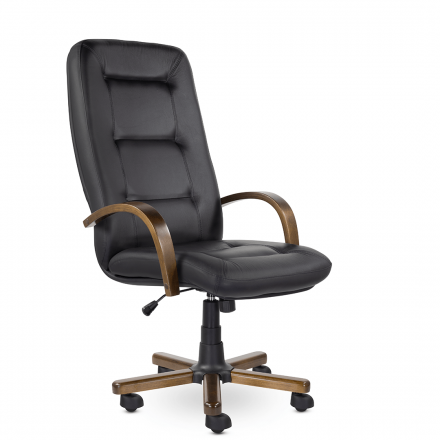 Кресло Идра В дерево D8 (темный орех) К01 (черный спилок) Кресло Идра В дерево D8 (темный орех) К01 (черный спилок)