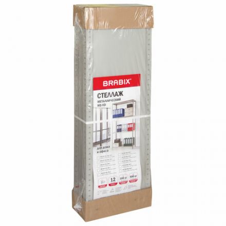 Стеллаж металлический BRABIX "MS KD-180/30/70-4", 1800х700х300 мм, 4 полки, сборная стойка, 291112, S240BR123402 Стеллаж металлический BRABIX "MS KD-180/30/70-4", 1800х700х300 мм, 4 полки, сборная стойка, 291112, S240BR123402