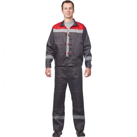 Костюм рабочий летний муж. л20-КБР сер/красн (р.48-50) 158-164 Костюм рабочий летний муж. л20-КБР сер/красн (р.48-50) 158-164