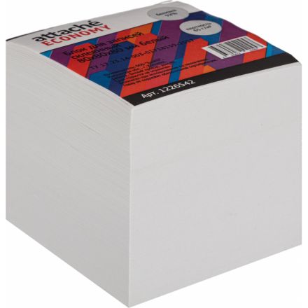 Блок для записей Attache Economy проклеенный  8х8х8, белый, 65 г, 92