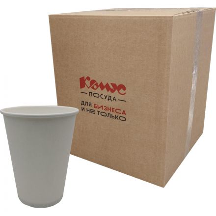 Стакан одноразовый бум однослойный d-90мм 300мл белый 800шт/кор Стакан одноразовый бум однослойный d-90мм 300мл белый 800шт/кор
