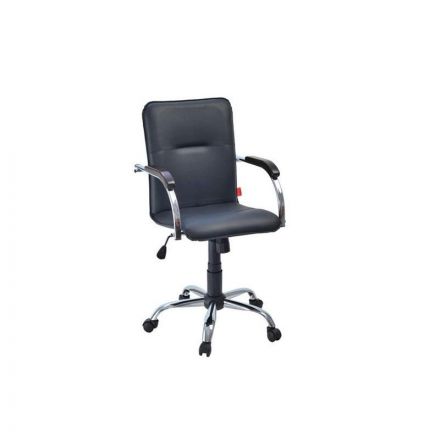 Кресло для руководителя Самба G черное (искусственная кожа/металл)