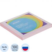 Стикеры ATTACHE Bright colours с клеев.краем 76х76 розовый 100л Стикеры ATTACHE Bright colours с клеев.краем 76х76 розовый 100л