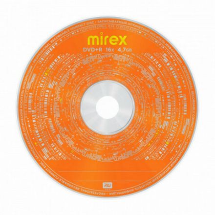Диск DVD+R (плюс) MIREX, 4,7 Гб, 16x, Bulk (термоусадка без шпиля), КОМПЛЕКТ 50 шт., UL130013A1T Диск DVD+R (плюс) MIREX, 4,7 Гб, 16x, Bulk (термоусадка без шпиля), КОМПЛЕКТ 50 шт., UL130013A1T