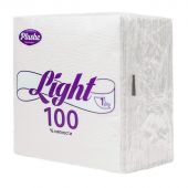 Салфетки бумажные Plushe Light 22,5х22,5 белая 1сл 90л/уп
