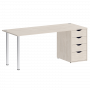 Home Office Стол письменный VR.SP-3-178.4 Денвер светлый/Хром опоры 1780*720*750 Home Office Стол письменный VR.SP-3-178.4 Денвер светлый/Хром опоры 1780*720*750