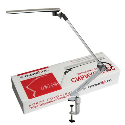 Настольная лампа светильник Сириус С16С на струбцине, СВЕТОДИОДНАЯ, 7 Вт, серебро Настольная лампа светильник Сириус С16С на струбцине, СВЕТОДИОДНАЯ, 7 Вт, серебро