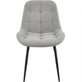 Стул GL_Флоренция-ЭРГО ЭМАЛЬ ЧЕРНЫЙ МУАР Catania Smoke/светло-серый