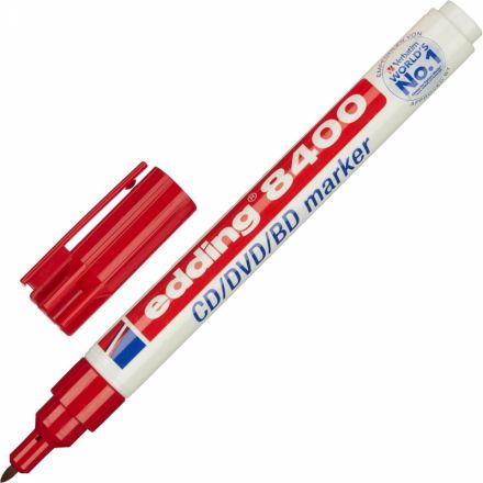 Маркер для CD Edding E-8400/2 красный (толщина линии письма 0.5-1мм)