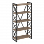 Loft Стеллаж на регулируемых опорах-5 полок VR.L-MST.O-5.8 Дуб аризона/Чёрный металл 800*400*1650