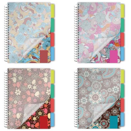 Тетрадь-блокнот 150 л., A5, 170x215 мм BRAUBERG, клетка, гребень, обложка пластиковая, 4 разделителя, "Foxy Lady", 401794 Тетрадь-блокнот 150 л., A5, 170x215 мм BRAUBERG, клетка, гребень, обложка пластиковая, 4 разделителя, "Foxy Lady", 401794