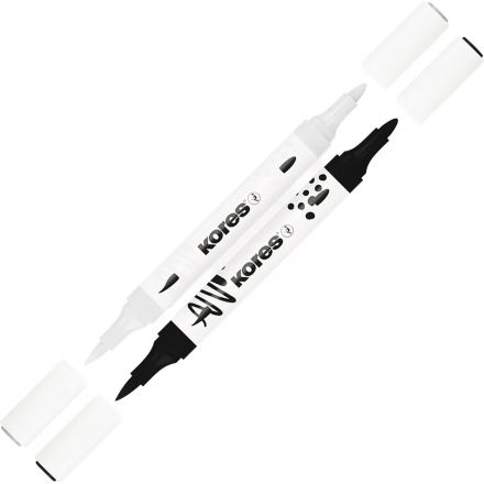 Набор маркеров Kreative Markers Acrylic duo tip 2цв в блистере, 23021