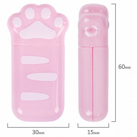 Корректирующая лента BRAUBERG KIDS "ЛАПКИ", 5 мм х 6 м, корпус розовый, блистер, 272497 Корректирующая лента BRAUBERG KIDS "ЛАПКИ", 5 мм х 6 м, корпус розовый, блистер, 272497