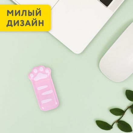 Корректирующая лента BRAUBERG KIDS "ЛАПКИ", 5 мм х 6 м, корпус розовый, блистер, 272497 Корректирующая лента BRAUBERG KIDS "ЛАПКИ", 5 мм х 6 м, корпус розовый, блистер, 272497