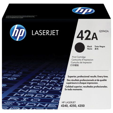 Картридж лазерный HP (Q5942А) LaserJet 4250/4350 и другие, №42А, оригинальный, ресурс 10000 страниц, Q5942A