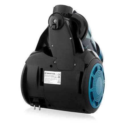Пылесос BRAYER BR4200 с контейнером "циклон", 1800 Вт, мощность всасывания 400 Вт, черный/синий