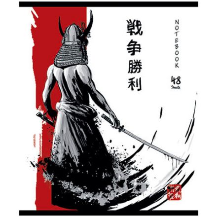 Тетрадь А5 48 л., ПЗБМ, скоба, клетка, TWIN-лак, "Самурай", (5 видов), 24109