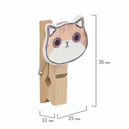 Прищепки декоративные "Котики", 10 штук, 3,5 см, ассорти, со шпагатом, ОСТРОВ СОКРОВИЩ, 662673 Прищепки декоративные "Котики", 10 штук, 3,5 см, ассорти, со шпагатом, ОСТРОВ СОКРОВИЩ, 662673