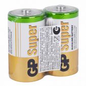 Батарейки КОМПЛЕКТ 2 шт., GP Super G-Tech, С (LR14, 14А), алкалиновые, в пленке, 14A-OS2