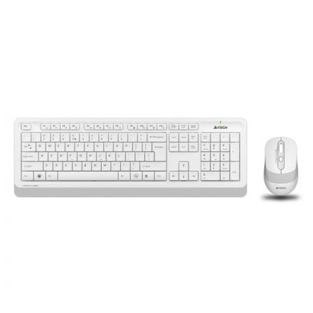 Набор клавиатура+мышь A4Tech Fstyler FG1010 белый/серый USB беспроводная