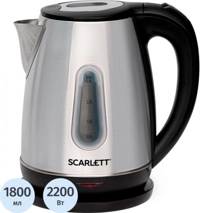 Чайник SCARLETT SC-EK21S36, электрический, 2200Вт, 1.8л, сталь Чайник SCARLETT SC-EK21S36, электрический, 2200Вт, 1.8л, сталь
