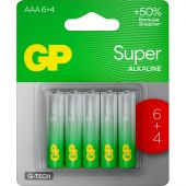 Батарейка GP Super AAA/LR03 24A6/4-2CR10 10шт/уп (6+4) Батарейка GP Super AAA/LR03 24A6/4-2CR10 10шт/уп (6+4)