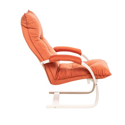 Кресло-трансформер Leset Монако, Слоновая кость, V39 оранжевый, Ткань Велюр