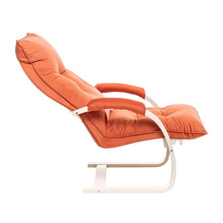 Кресло-трансформер Leset Монако, Слоновая кость, V39 оранжевый, Ткань Велюр