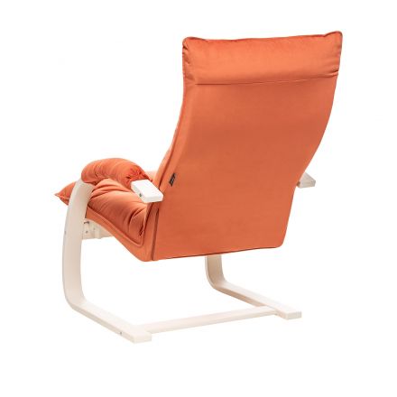 Кресло-трансформер Leset Монако, Слоновая кость, V39 оранжевый, Ткань Велюр