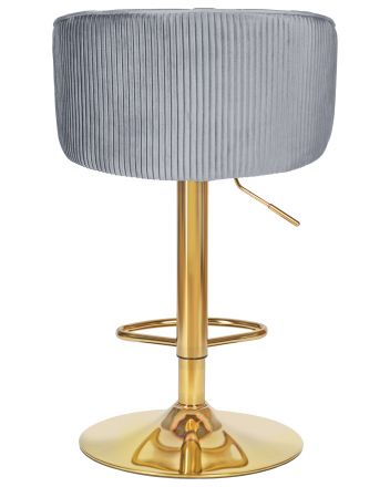 Стул барный DOBRIN DARCY GOLD, серый велюр (1922-19) Стул барный DOBRIN DARCY GOLD, серый велюр (1922-19)