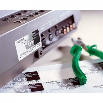 Этикетки самоклеящиеся Avery Zweckform из серебристой пленки 96*50.8 мм (10 штук на листе, 20 листов, артикул производителя L6012-20)